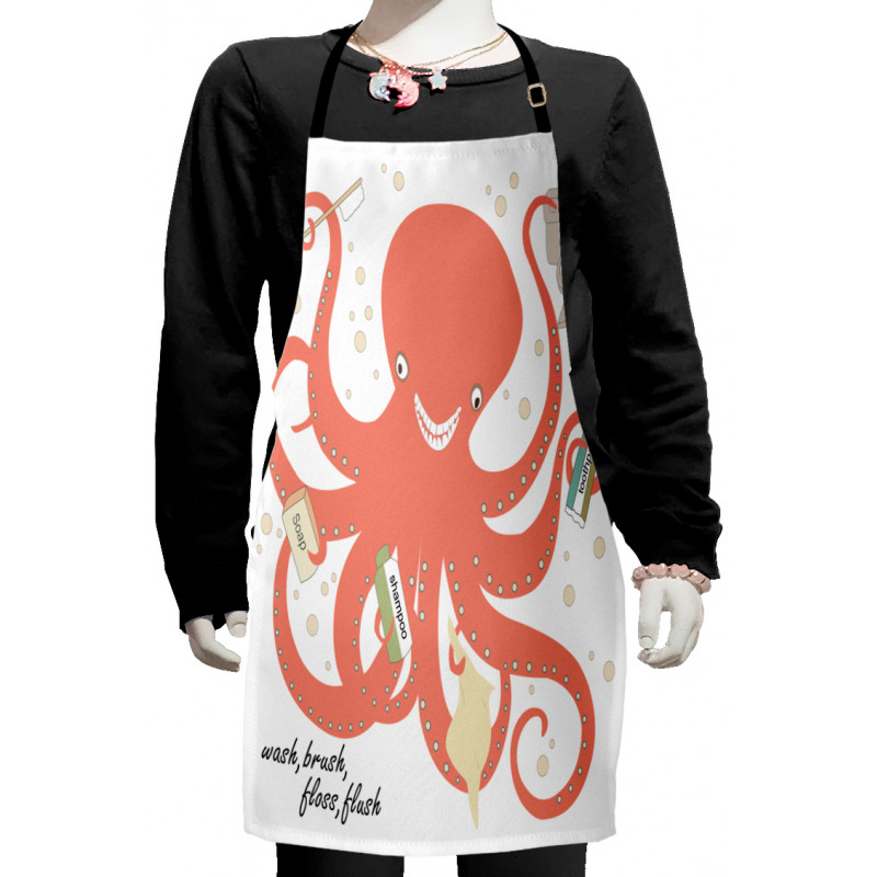 Octopus Holding Sap Kids Apron