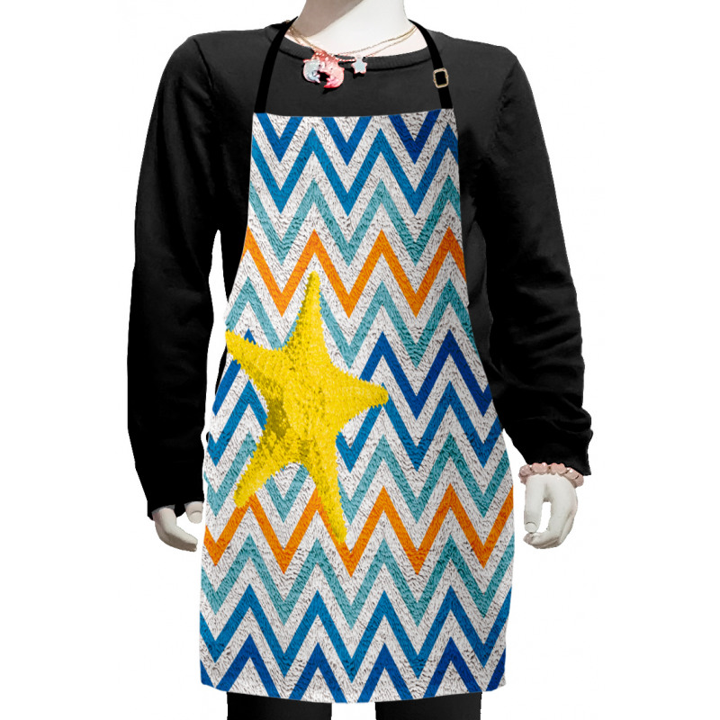 Angled Stripes Starfish Kids Apron