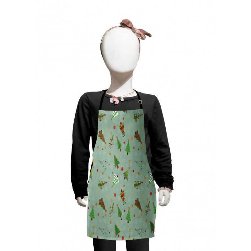 Holiday Tree Pattern Kids Apron