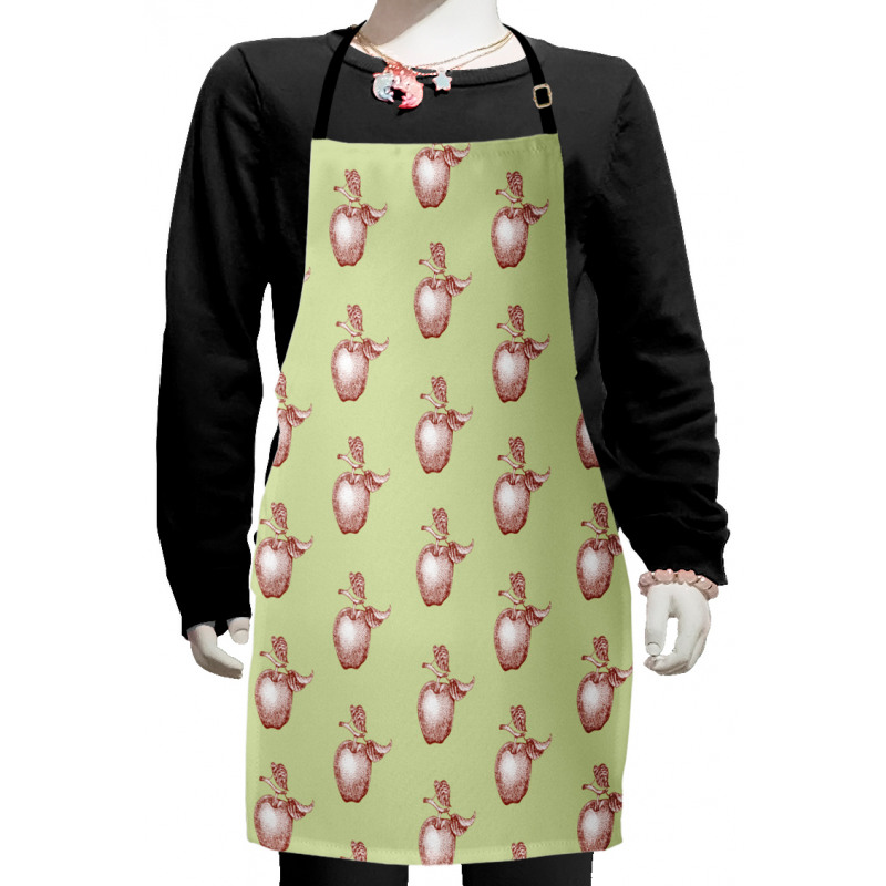 Vintage Stalks Leaf Fruit Kids Apron