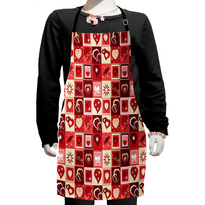 Valentines Day Theme Hearts Kids Apron