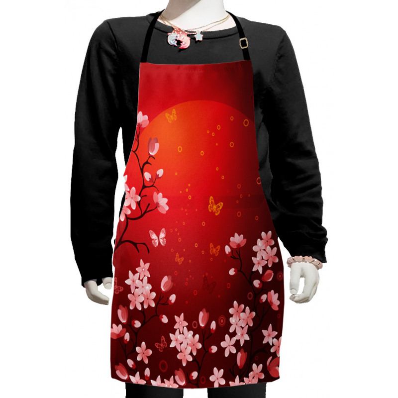 Abstract Sunset and Sakura Kids Apron