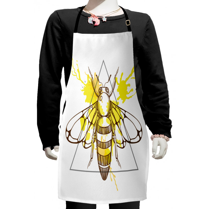 Color Splashed Bee Kids Apron