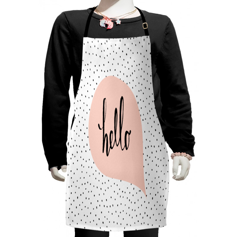 Pale Pink Speech Bubble Kids Apron