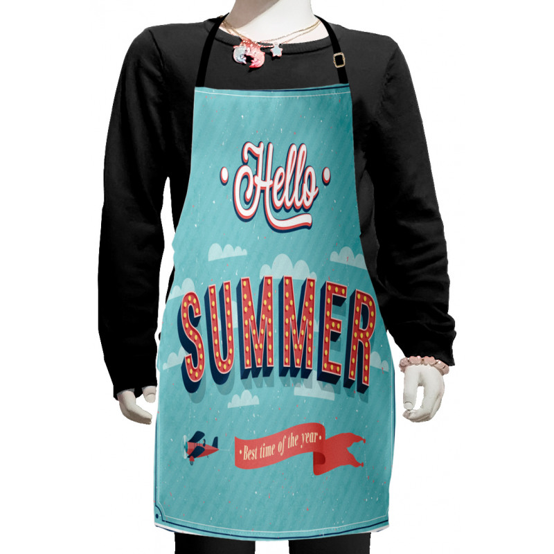 Vintage Summer Aircraft Kids Apron