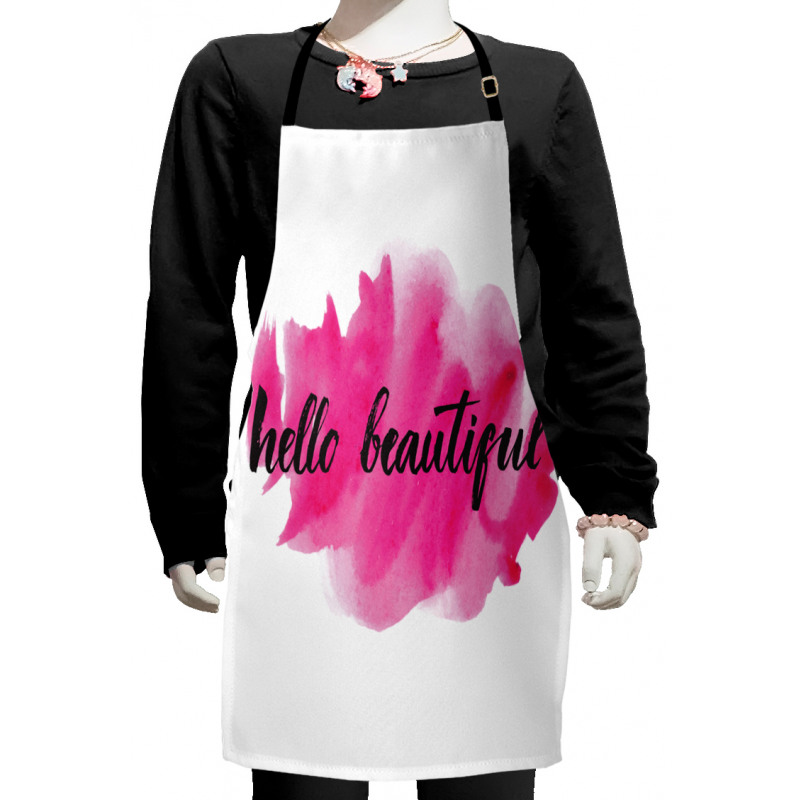 Words on Pink Kids Apron