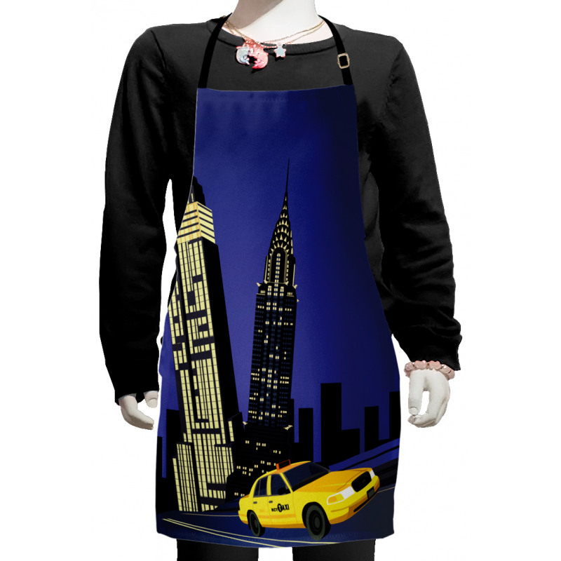 Taxi New York American Kids Apron