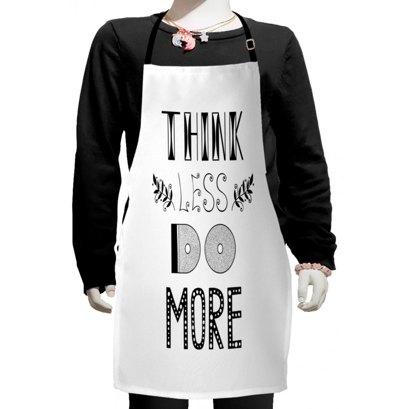 Different Fonts Leafs Kids Apron