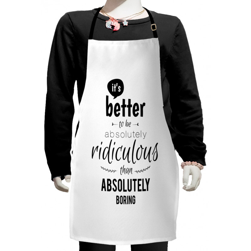 Lettering Pattern Kids Apron