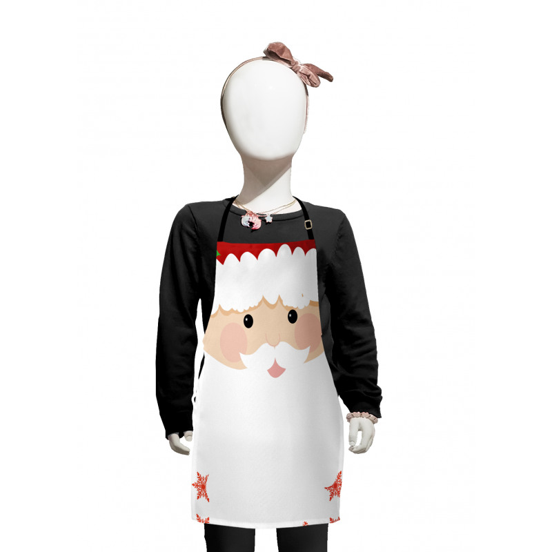 Cartoon Face Santa Kids Apron