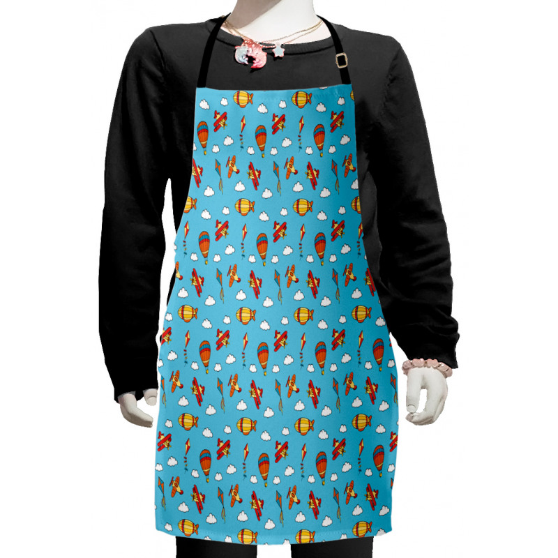 Air Transportation Kites Kids Apron