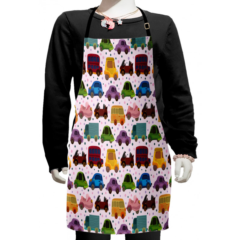 Cartoon Vehicle Design Kids Apron