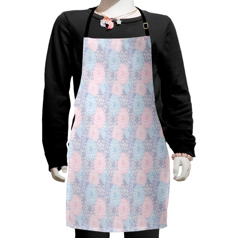 Hand Drawn Pale Blooms Kids Apron