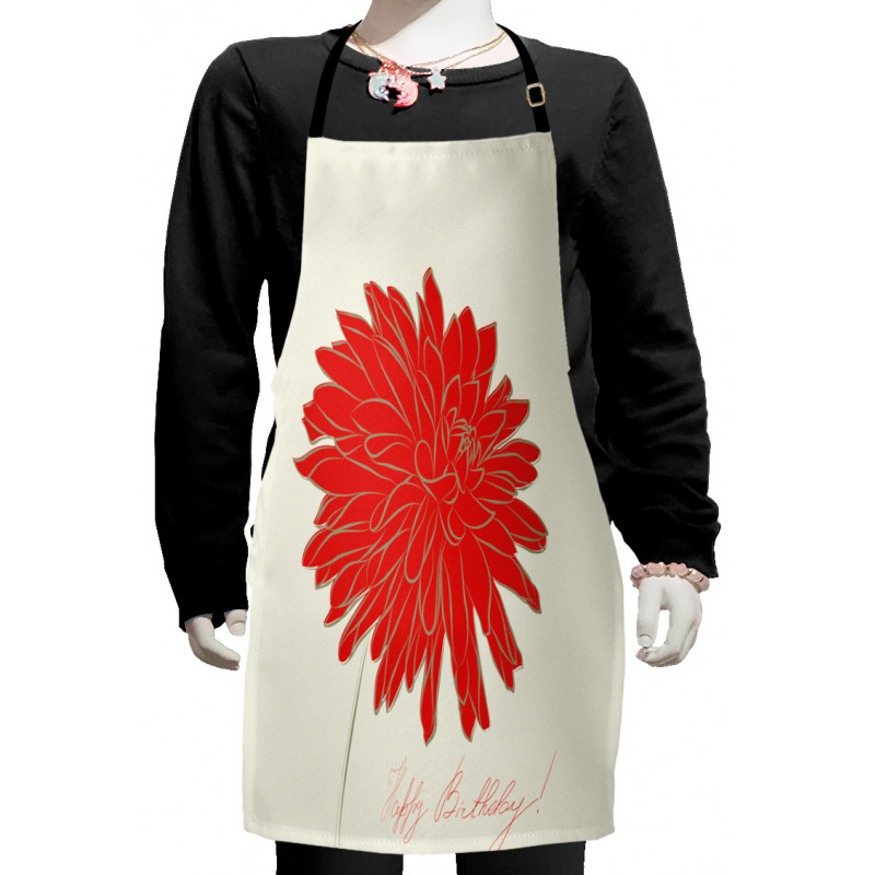 Retro Single Flower Kids Apron