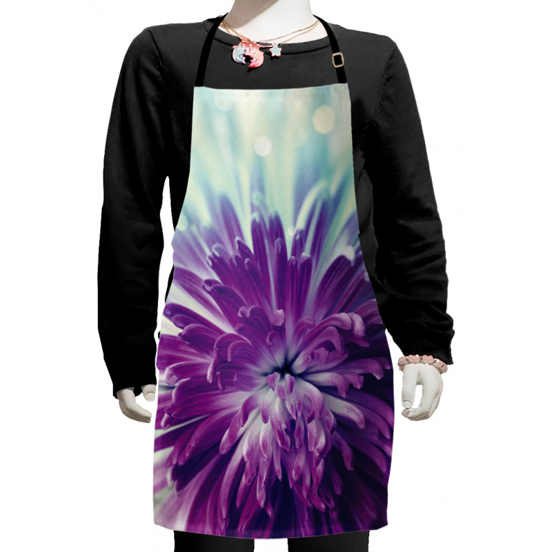 Blooming Floral Motifs Kids Apron