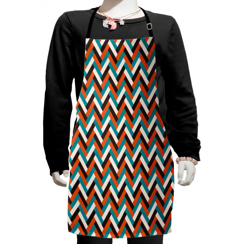 Retro Herringbone Kids Apron