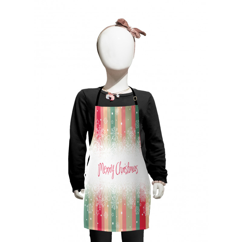 Colorful Stripes Xmas Kids Apron