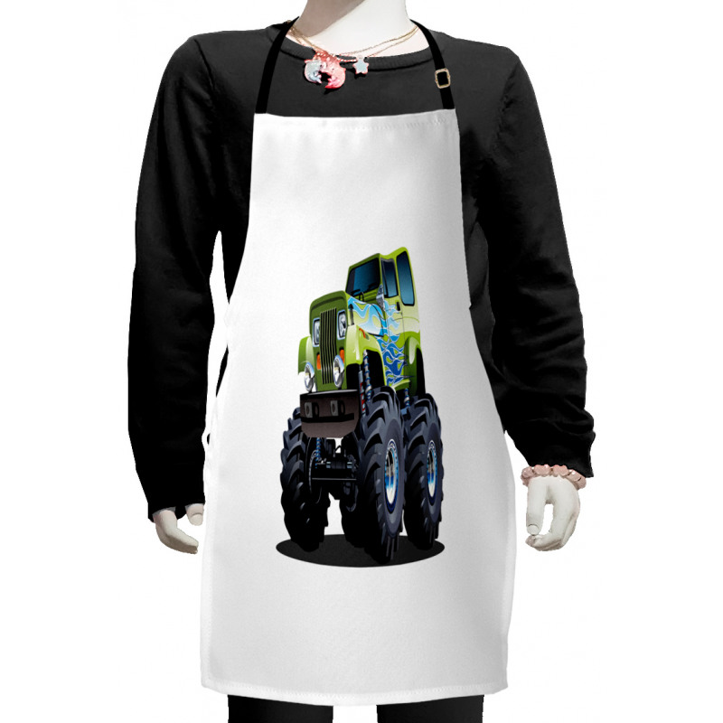 Monster Truck Off Road Kids Apron