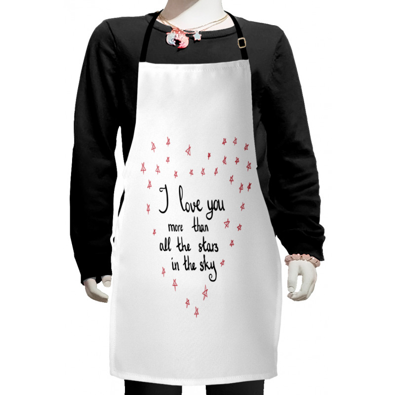 Stars Heart Shape Kids Apron