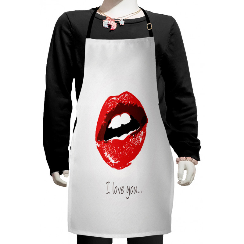 Seductic Female Lips Kids Apron