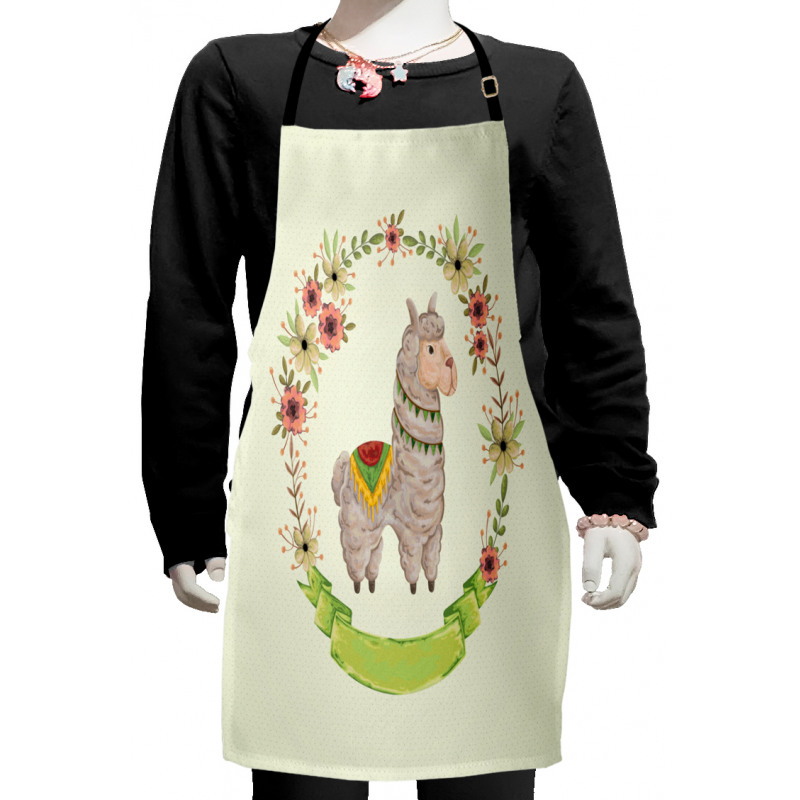 Colorful Watercolor Flora Kids Apron