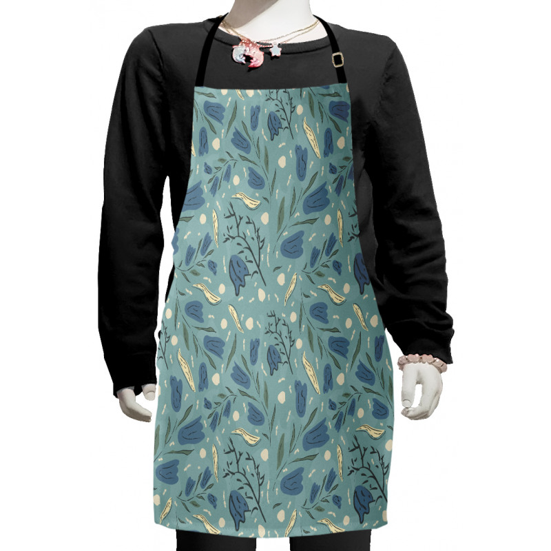 Aquarelle Floral Motif Kids Apron