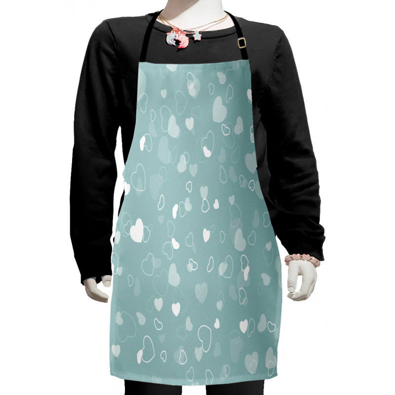 Romantic Hearts Theme Kids Apron