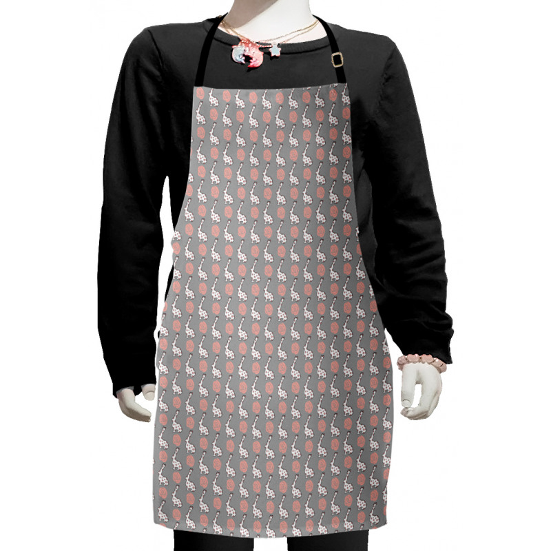 Cartoon Flora Fauna Kids Apron