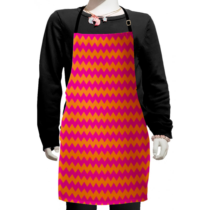 Zigzag Chevron Line Kids Apron