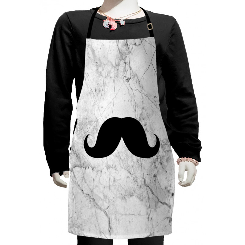 Mustache Motif Retro Kids Apron