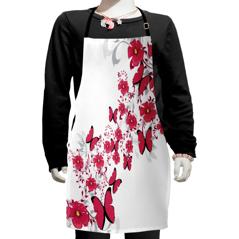 Flower Butterfly Kids Apron