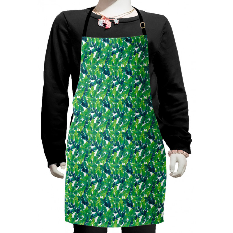 Lush Tropical Leaves Kids Apron