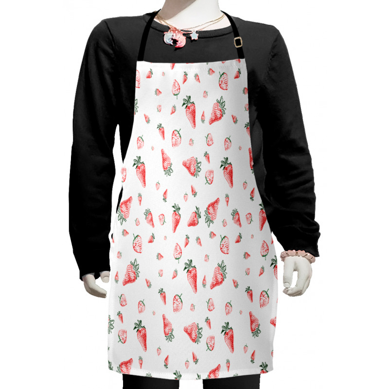 Grunge Fruit Pattern Kids Apron