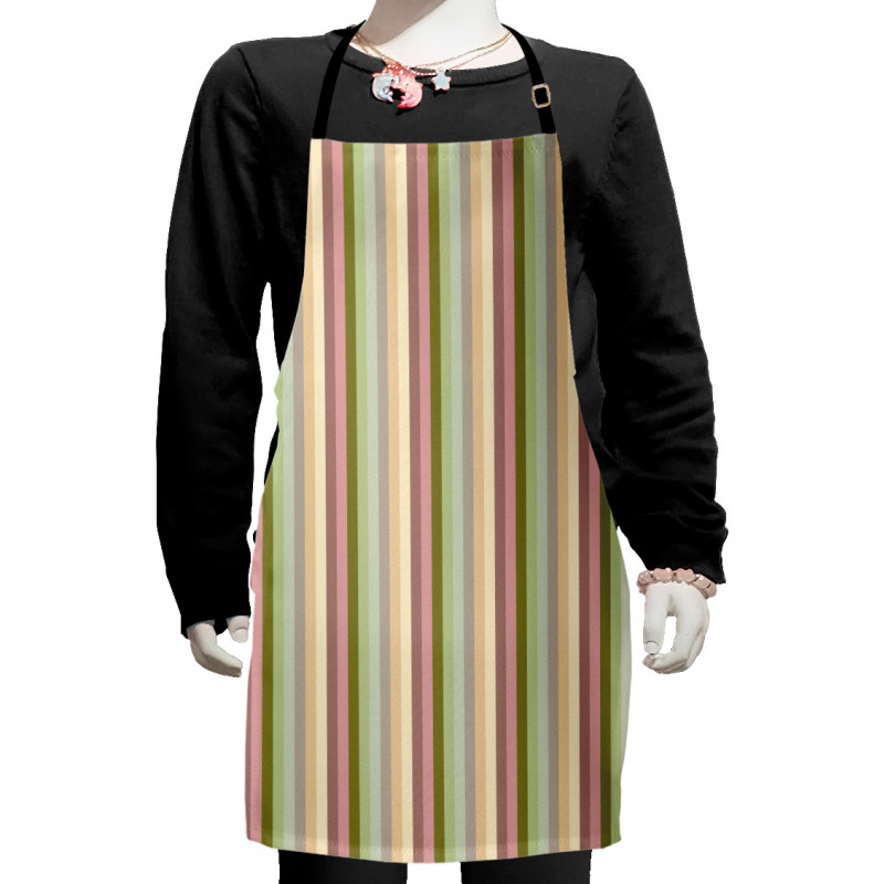 Pastel Colored Bands Kids Apron