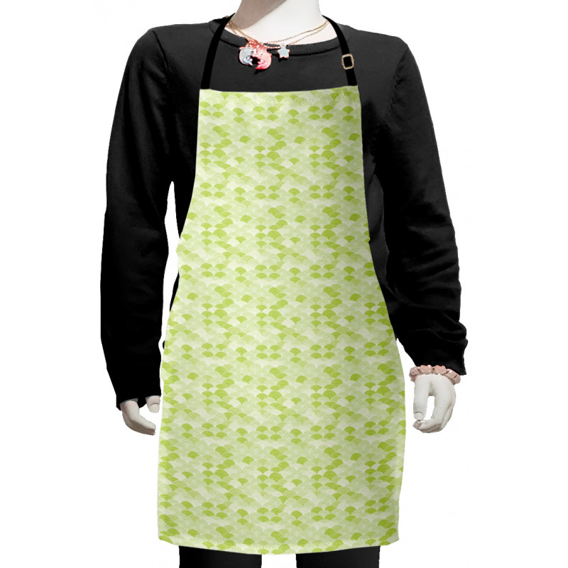 Hand Drawn Wave Pattern Kids Apron