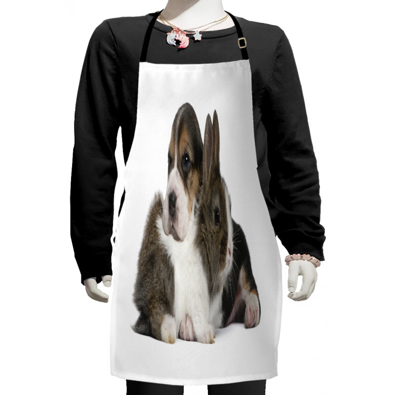 Rabbit Puppy Pet Friends Kids Apron