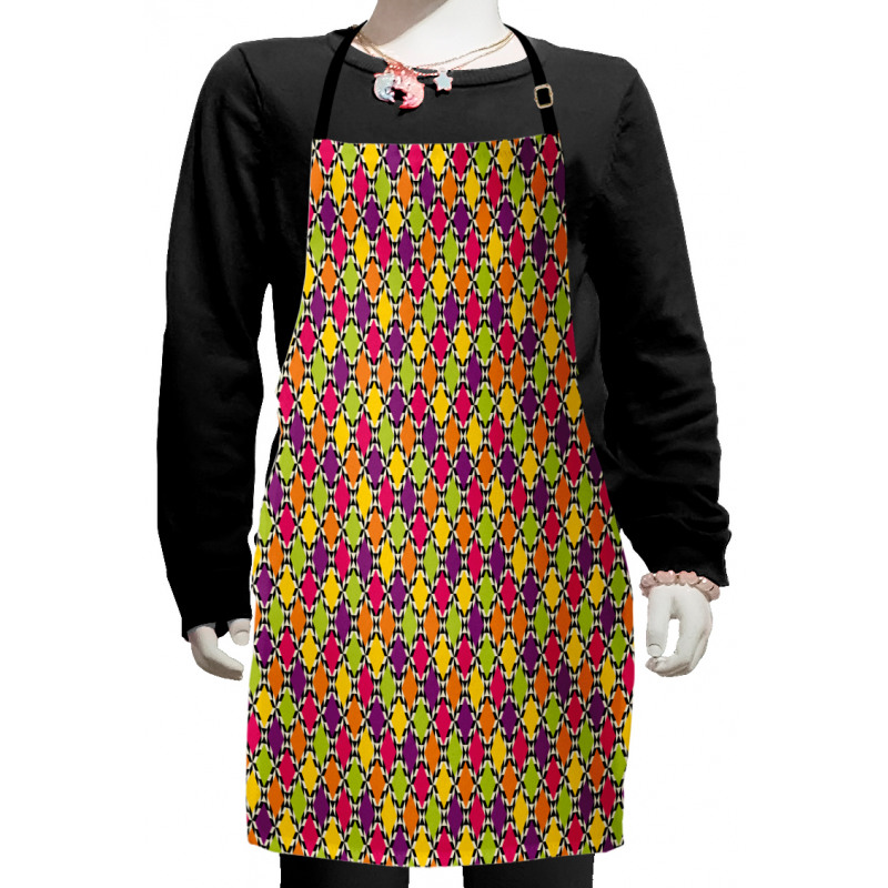 Colorful Diamond Shape Kids Apron