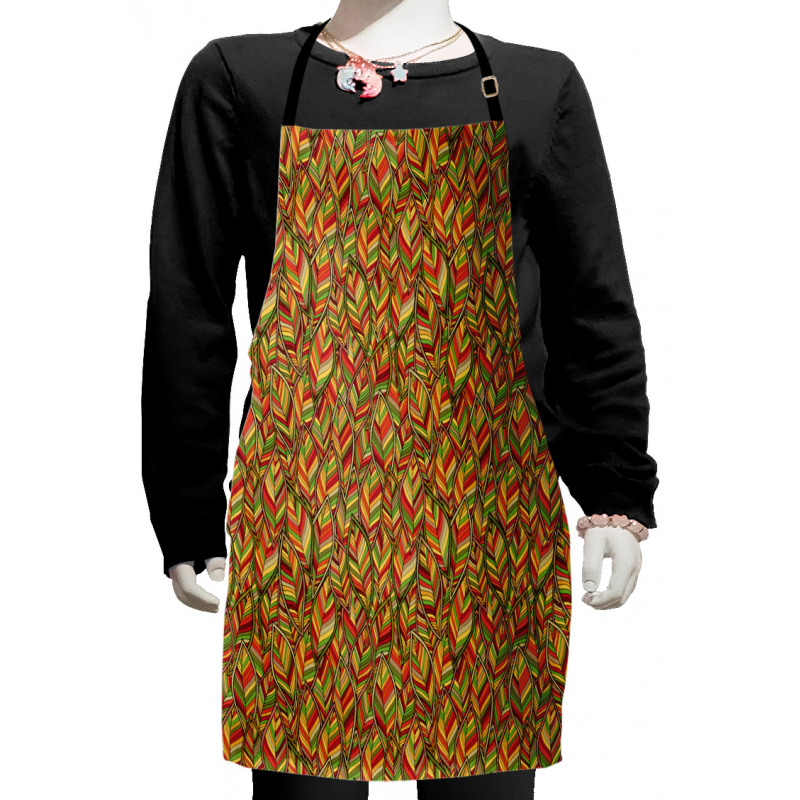 Autumn Faded Leafage Kids Apron