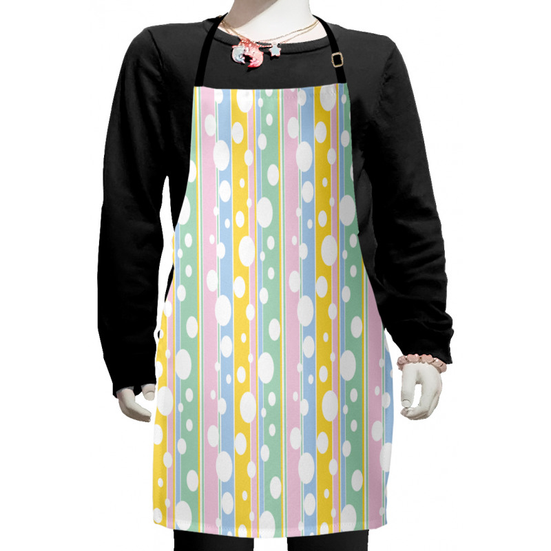 Pastel Colored Stripes Kids Apron