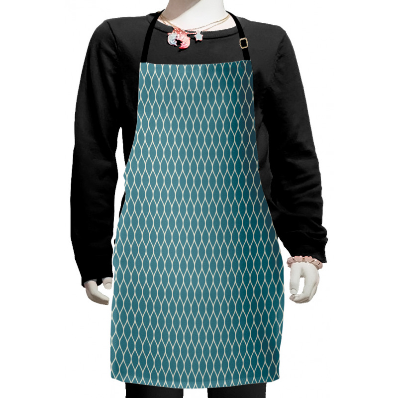 Wavy Lines Tile Kids Apron