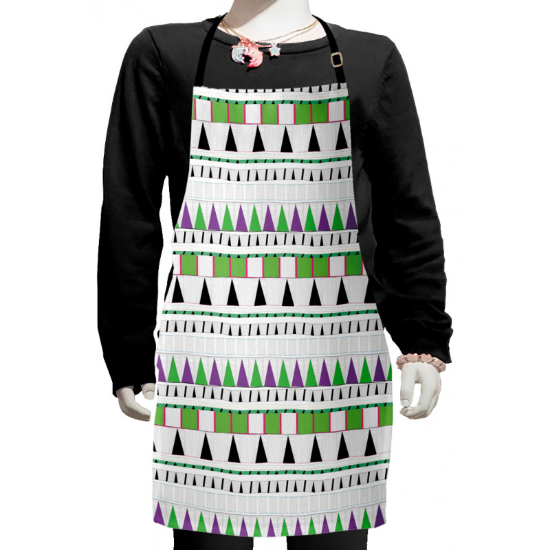 Tribal Triangle Design Kids Apron