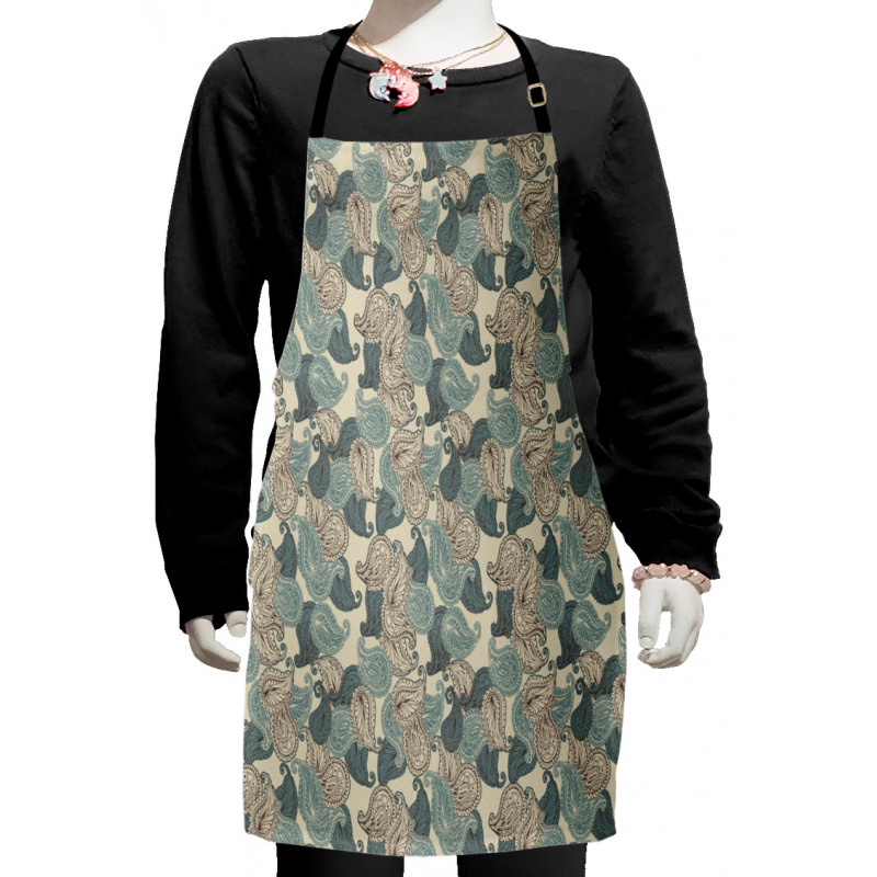 Teardrop Eastern Motif Kids Apron