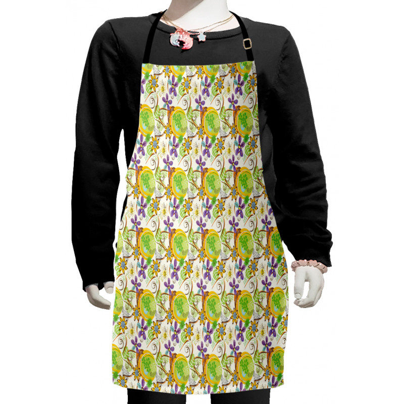 Doodle Style Swirls Kids Apron