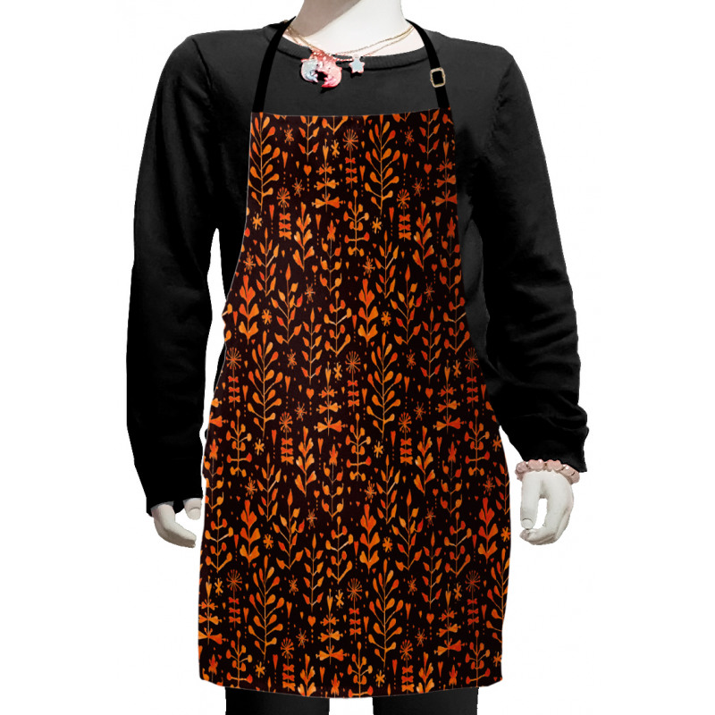 Autumn Season Leaves Kids Apron