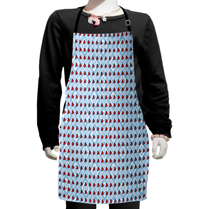 Bohemian Heart Shapes Kids Apron