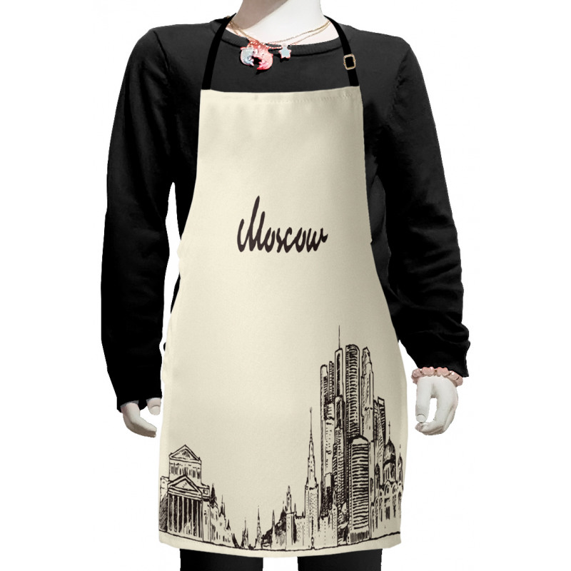 Sketch Style Moscow Kids Apron