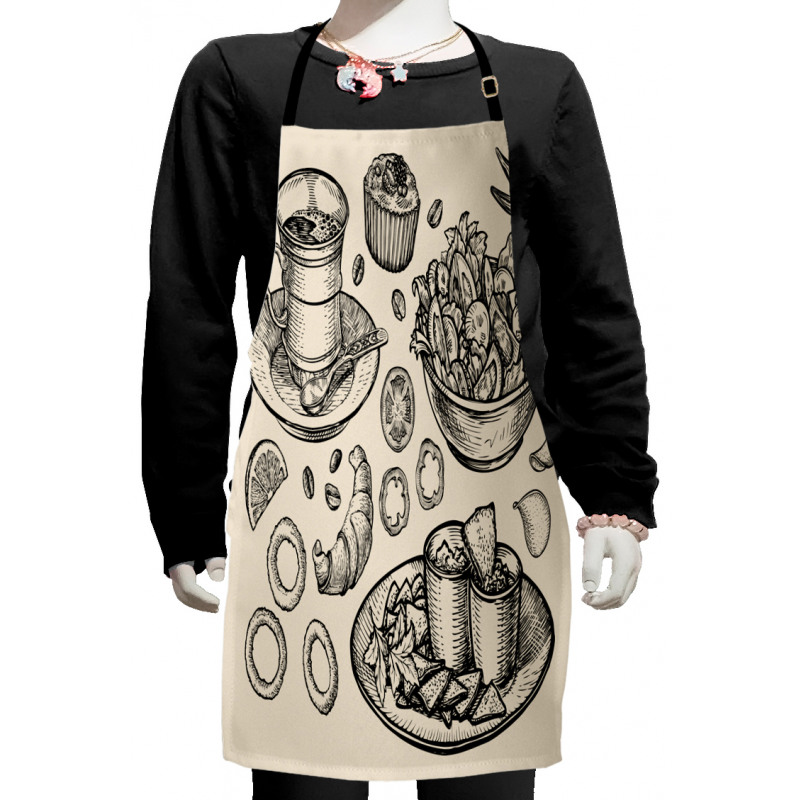 Nachos Croissant Tea Kids Apron