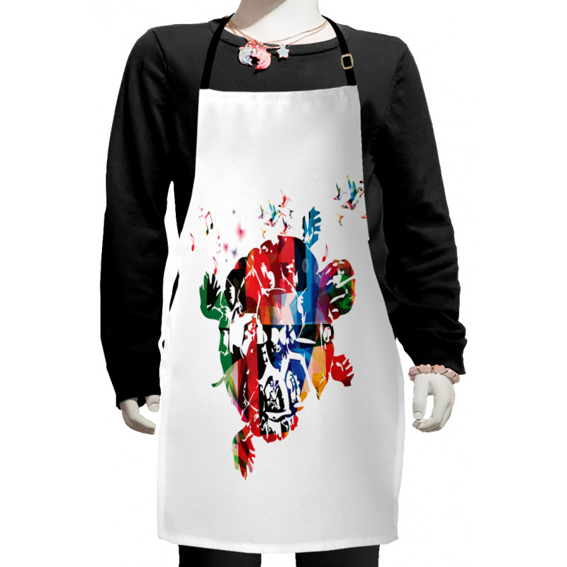 Abstract Turtle Notes Kids Apron