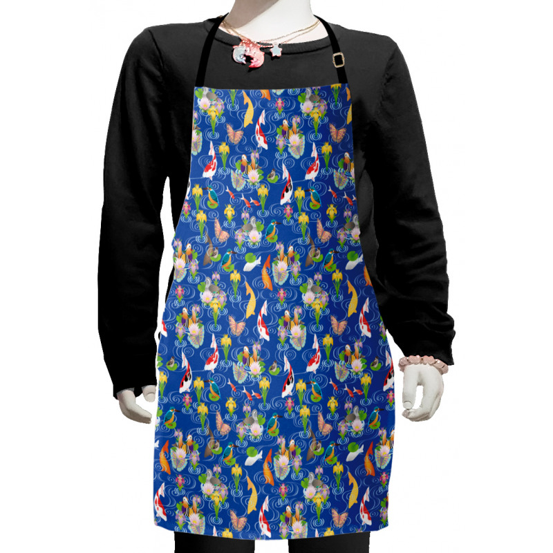 Traditional Koi Pond Kids Apron