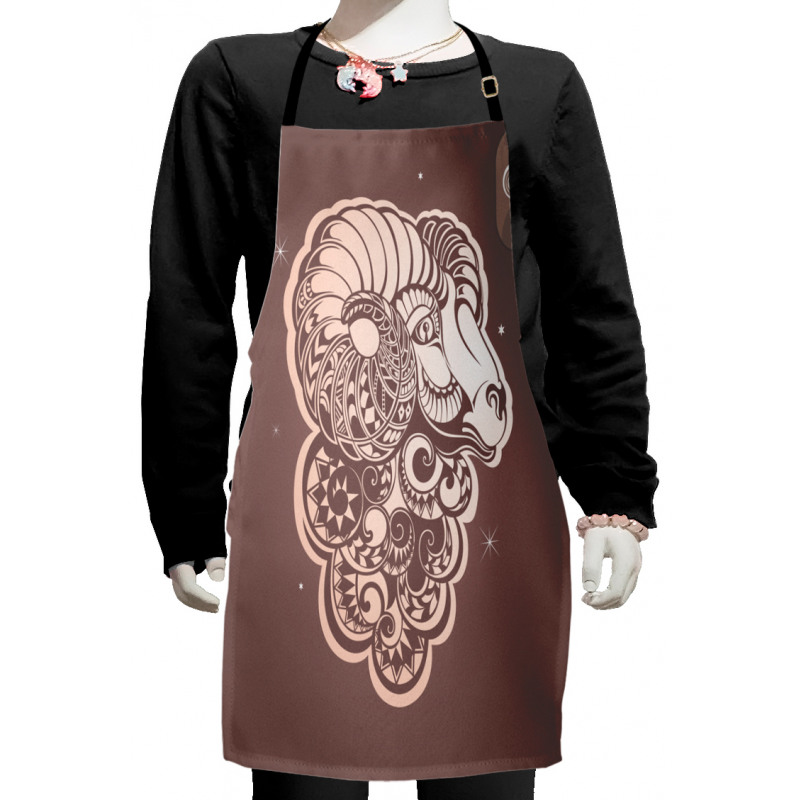 Ram Portrait Stars Kids Apron